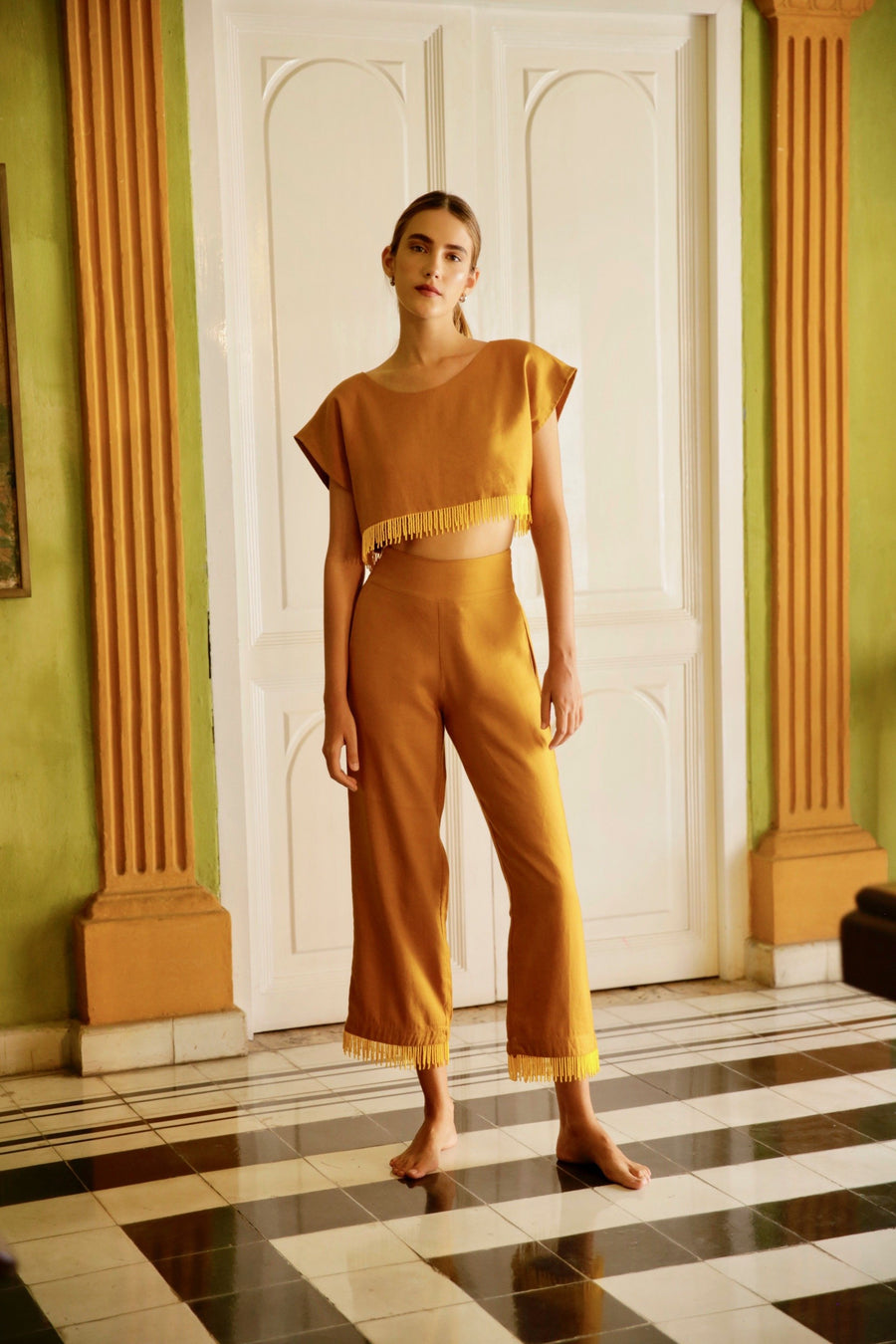 'Canary' Linen Pants