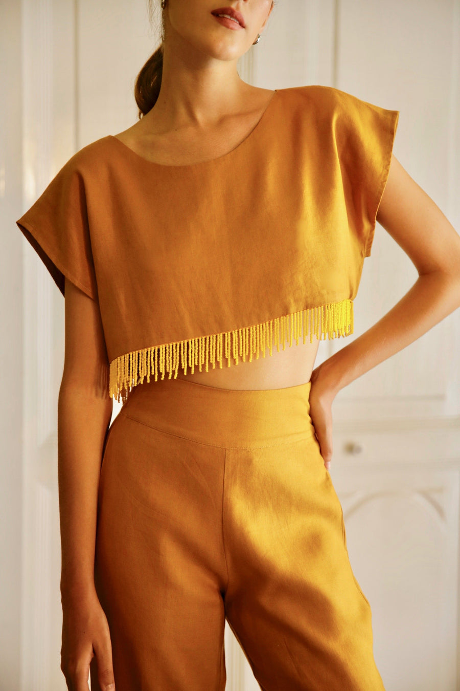 'Canary' Linen Top