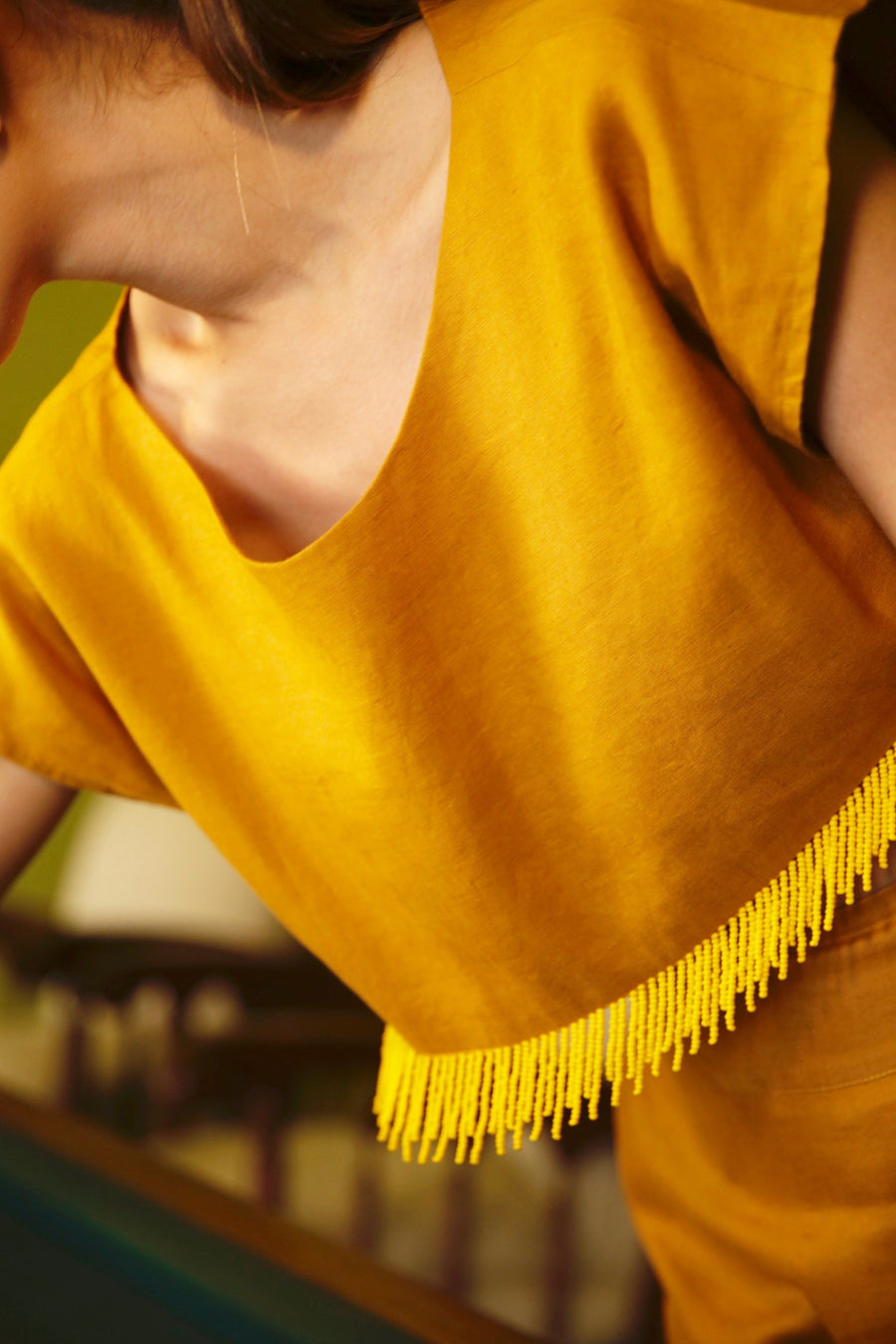 'Canary' Linen Top