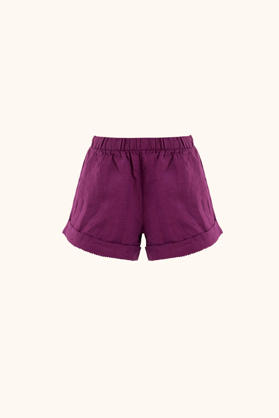 'Old Grape' Linen Shorts