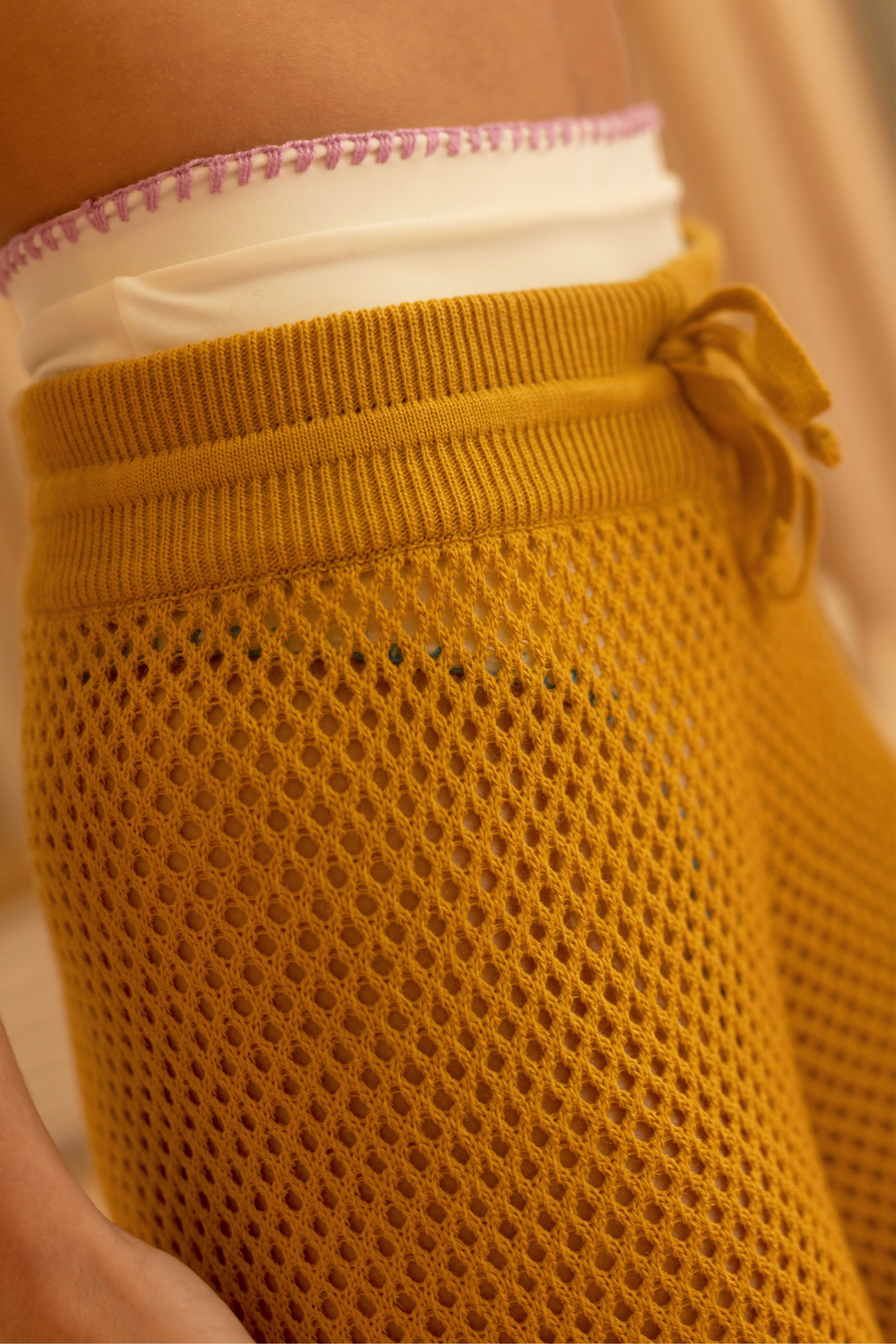 'Tuscany Yellow' Knit Pants